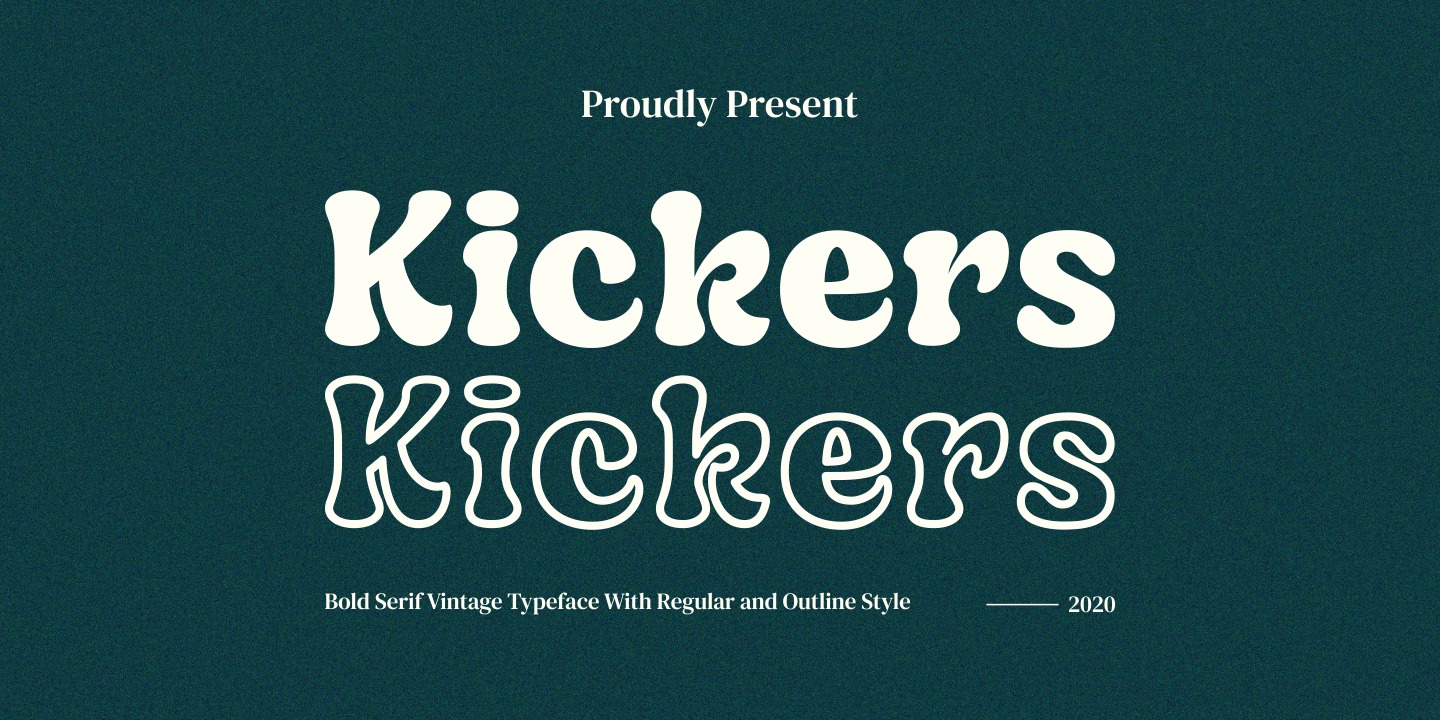 Пример шрифта Kickers